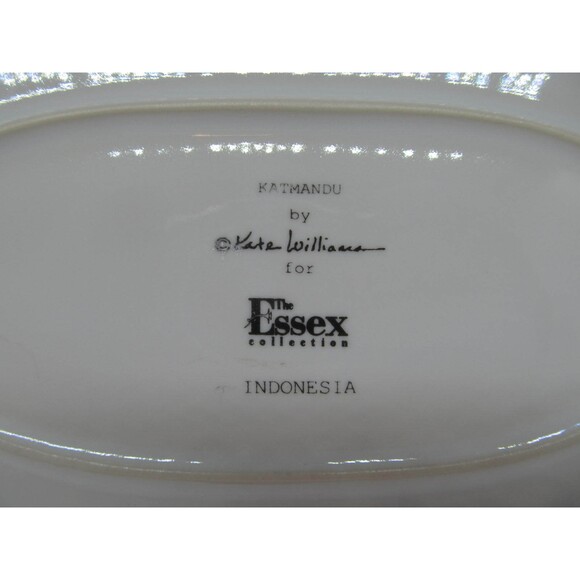Essex Collection Katmandu By Kate Williams 14 1/2" Oval Platter EUC - Picture 8 of 9